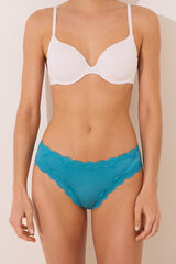 Women'secret Braga brasile&ntilde;a microfibra brillante encaje verde verde