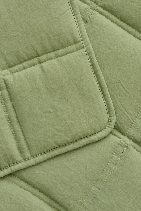 Textura Colcha de microfibra kaki
