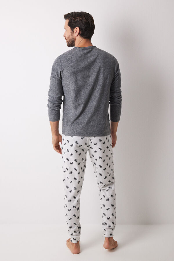 Women'secret Pijama largo hombre polar "Batman" gris