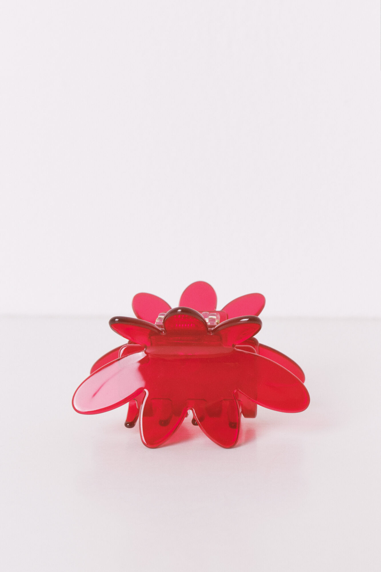 Women'secret Prendedor de flor vermelha transparente