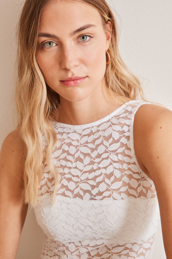 Women'secret Body halter renda branco branco