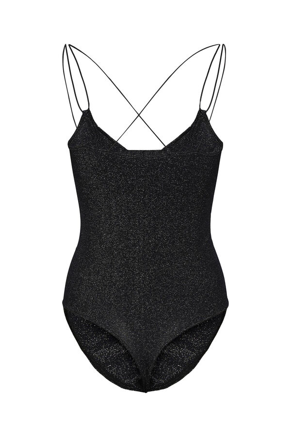 Pieces Body com glitter preto