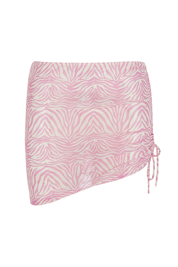 HI&BYE Minissaia franzida estampada rosa rosa