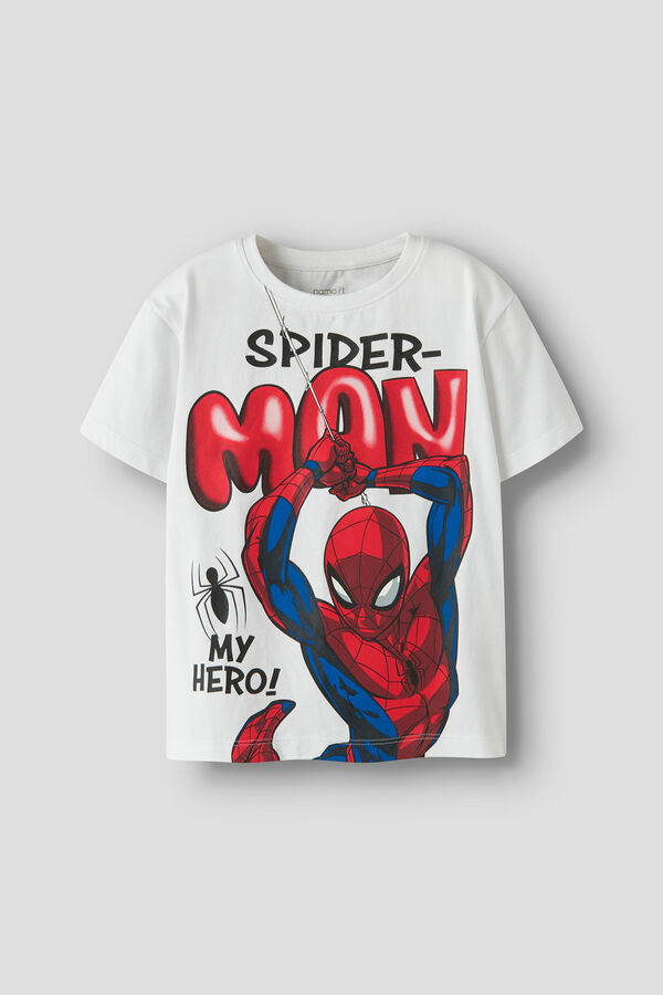 Name it T-shirt manga curta Spiderman branco