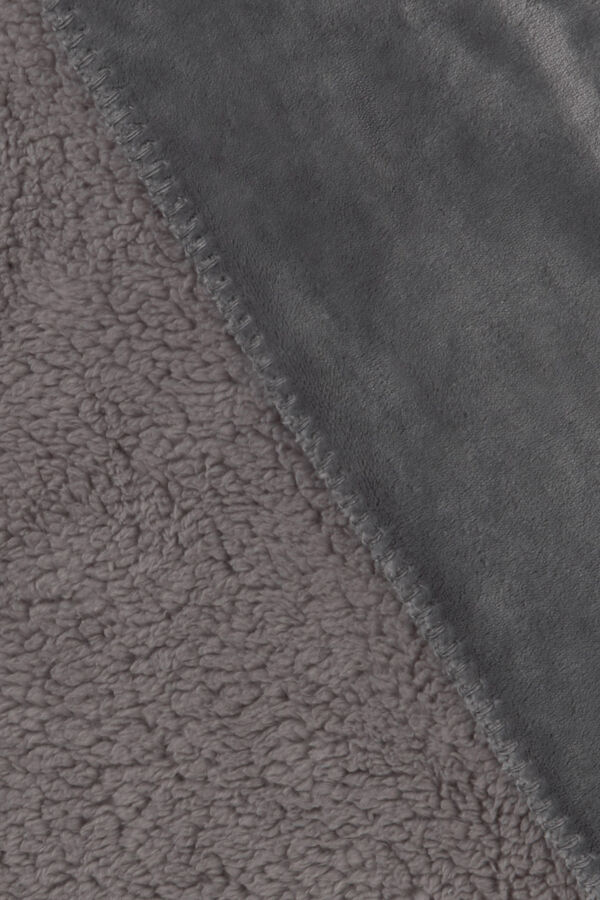 Textura Manta polar borreguito gris