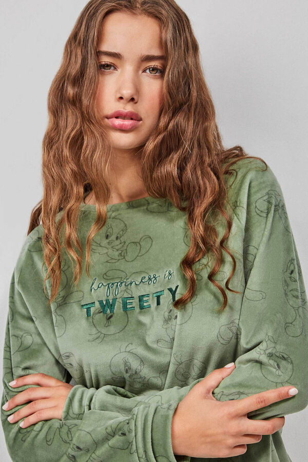 Gisela Pijama largo Piol&iacute;n verde