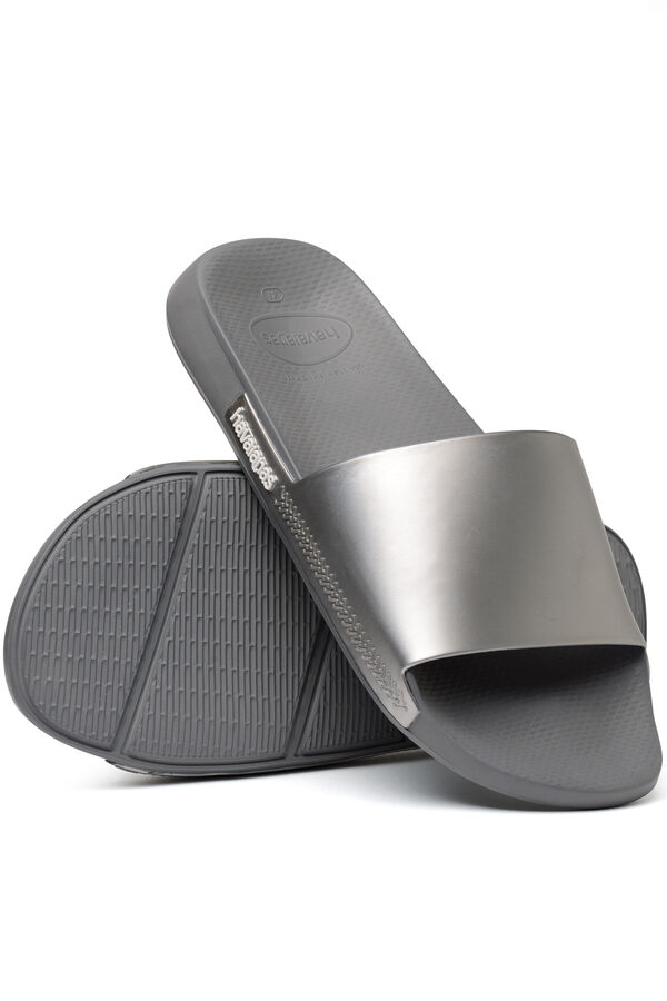 Havaianas Chinelos Hav. Slide Classic Metallic cinzento