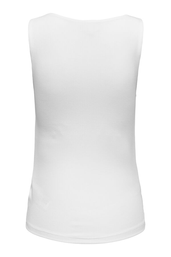 Only Maternity Top de tirantes cuello asimétrico maternity blanco