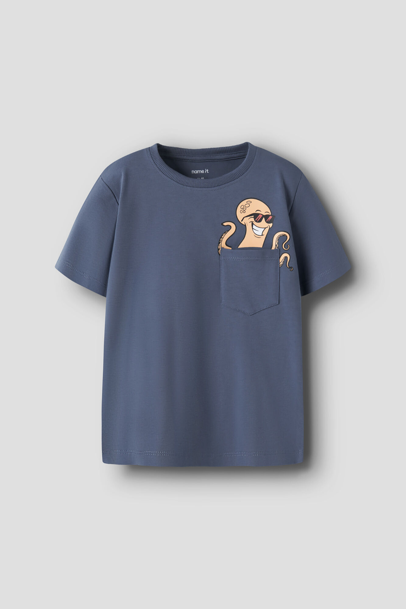 Name it T-shirt manga curta com bolso de menino