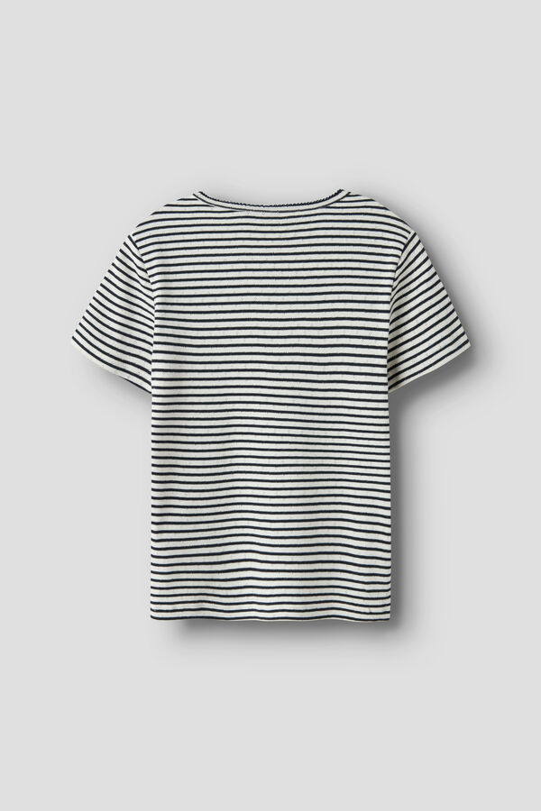 Lmtd T-shirt de manga curta em malha &agrave;s riscas azul