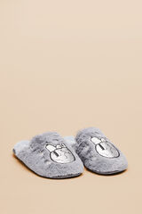 Women'secret Zapatillas casa pelo Snoopy gris