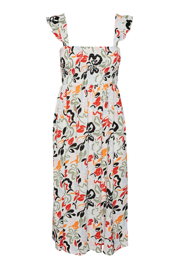 Pieces Vestido comprido de al&ccedil;as branco