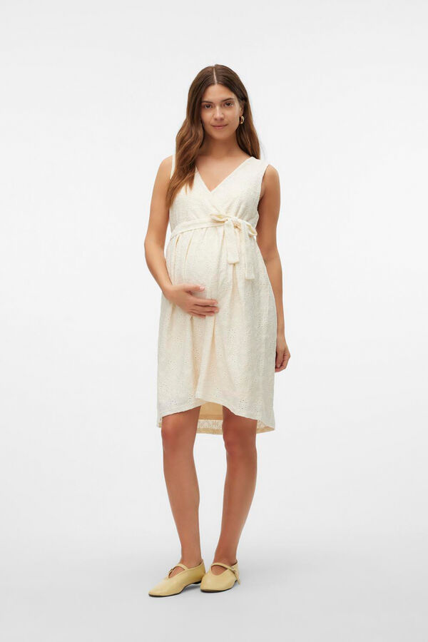 Mamalicious Vestido curto maternity e amamenta&ccedil;&atilde;o  branco