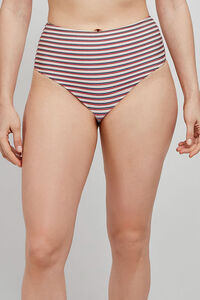 Gisela Braga bikini alta estampado rayas multicolor