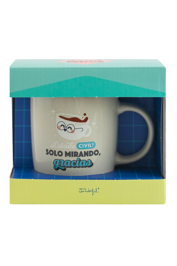 Mr. Wonderful Taza - Estado civil: solo mirando, gracias estampado