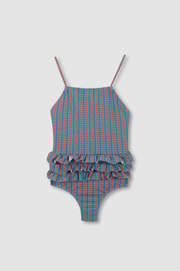 Gocco Traje De Ba&ntilde;o Estampado Retro Verde kaki