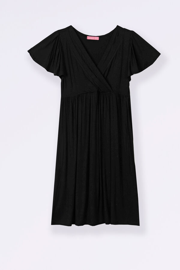 Ohma! Vestido de amamenta&ccedil;&atilde;o evas&eacute;e preto