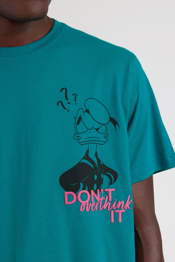 Admas Pijama curto masculino da Disney Overthink It azul