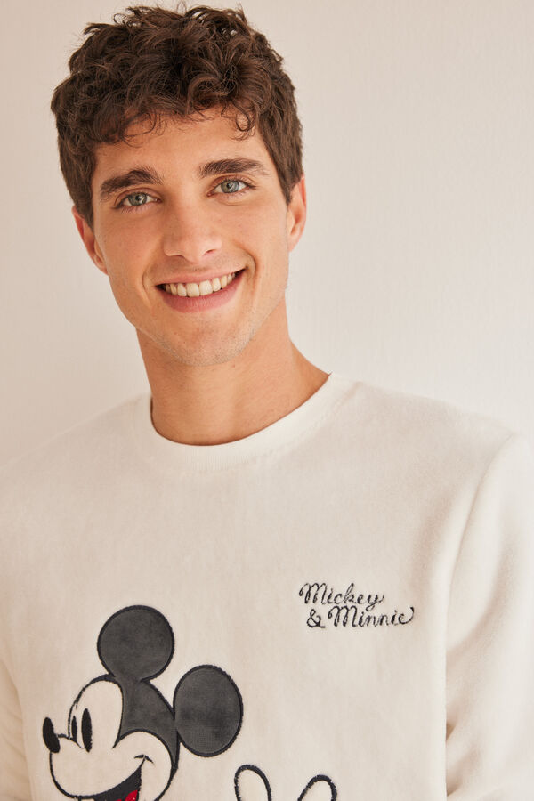 Women'secret Pijama hombre polar Mickey gris