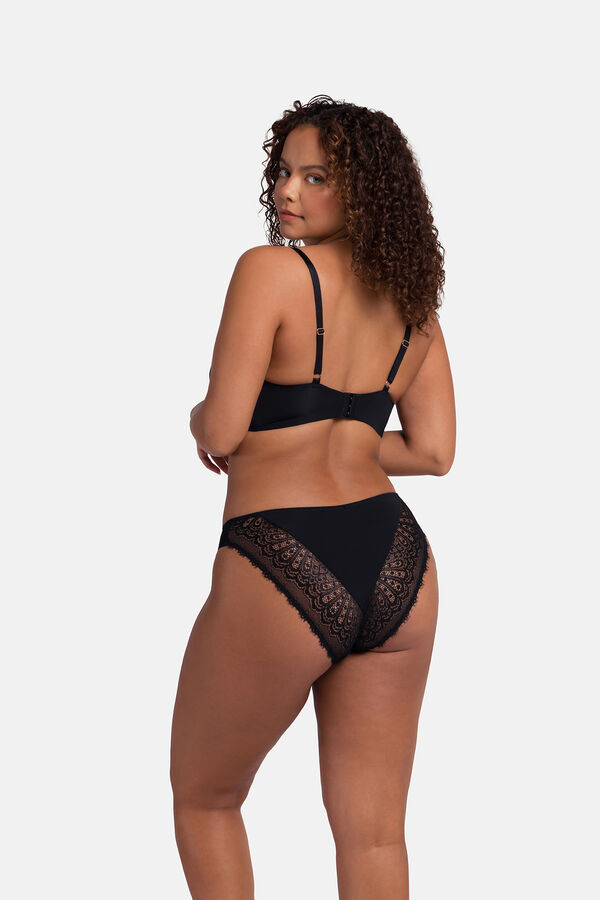 Dorina Suti&atilde; de renda sem aro preto