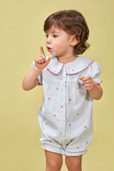 Gocco Pijama riscas de estrelas brancas branco