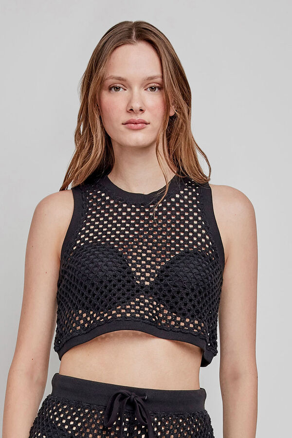 Gisela Top crochet negro negro