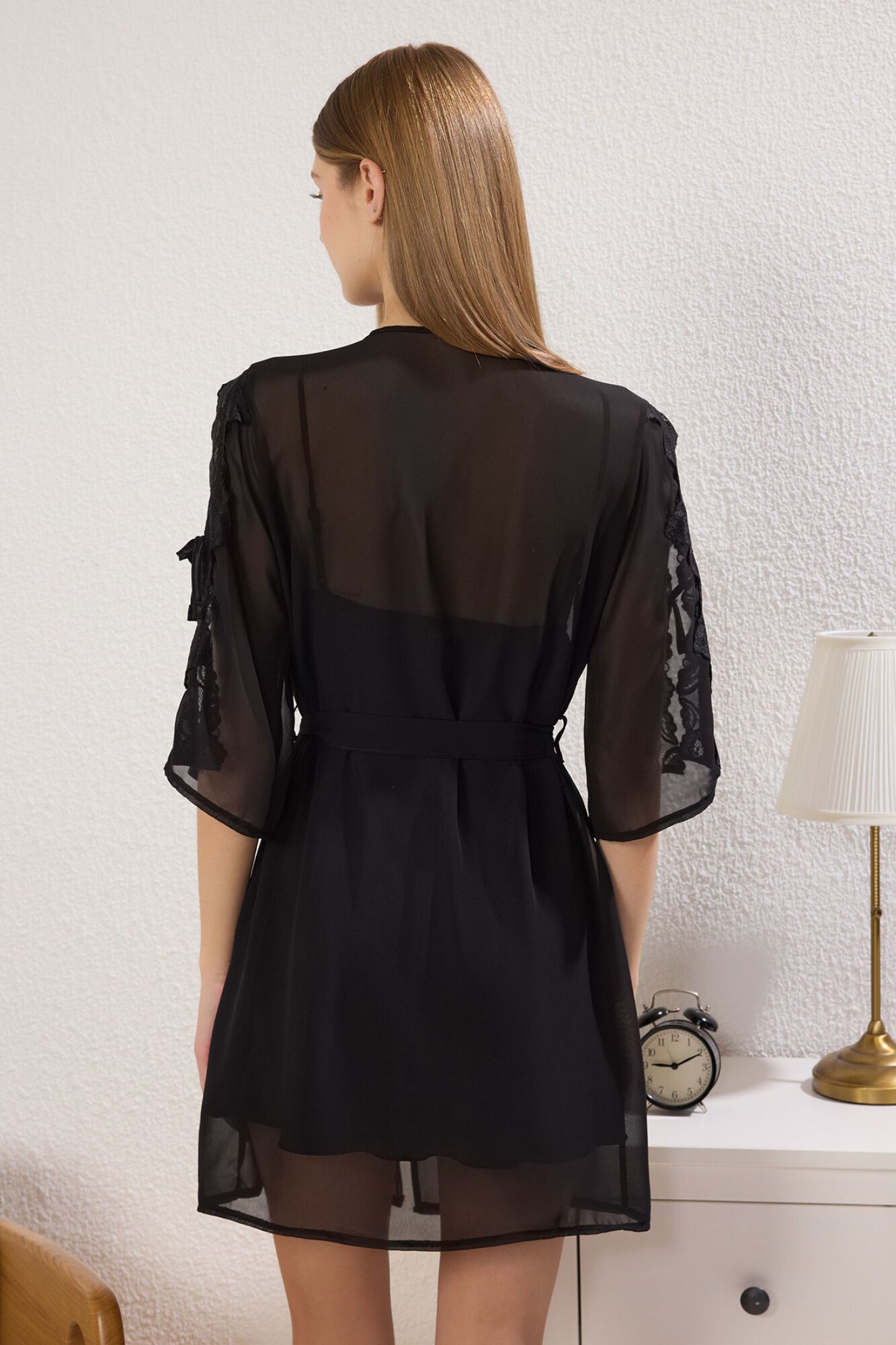 Trendyol Conjunto de camisa de dormir de lingerie com robe