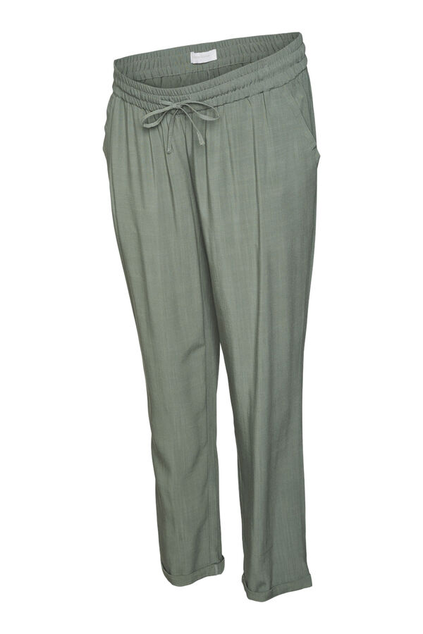 Mamalicious Pantalón fluído de tiro bajo maternity  verde