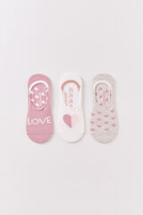 Women'secret Pacote com 3 meias slip-on com estampa de meias  estampado