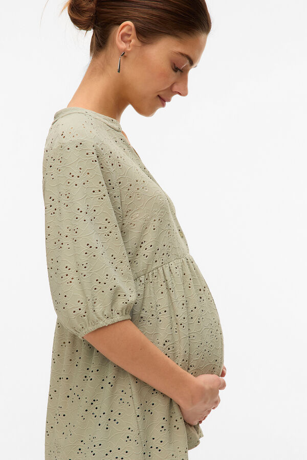 Mamalicious Camisa fluida para maternity e amamenta&ccedil;&atilde;o cinzento