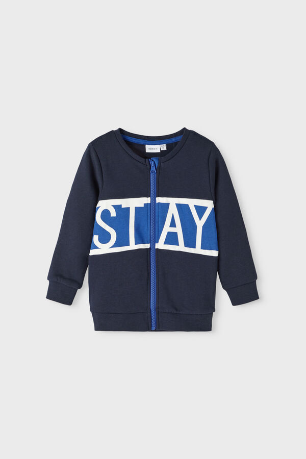 Name it Casaco de malha de algod&atilde;o azul