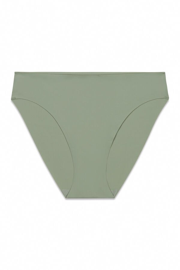Women'secret Cuecas cl&aacute;ssicas clean cut em microfibra caqui caqui