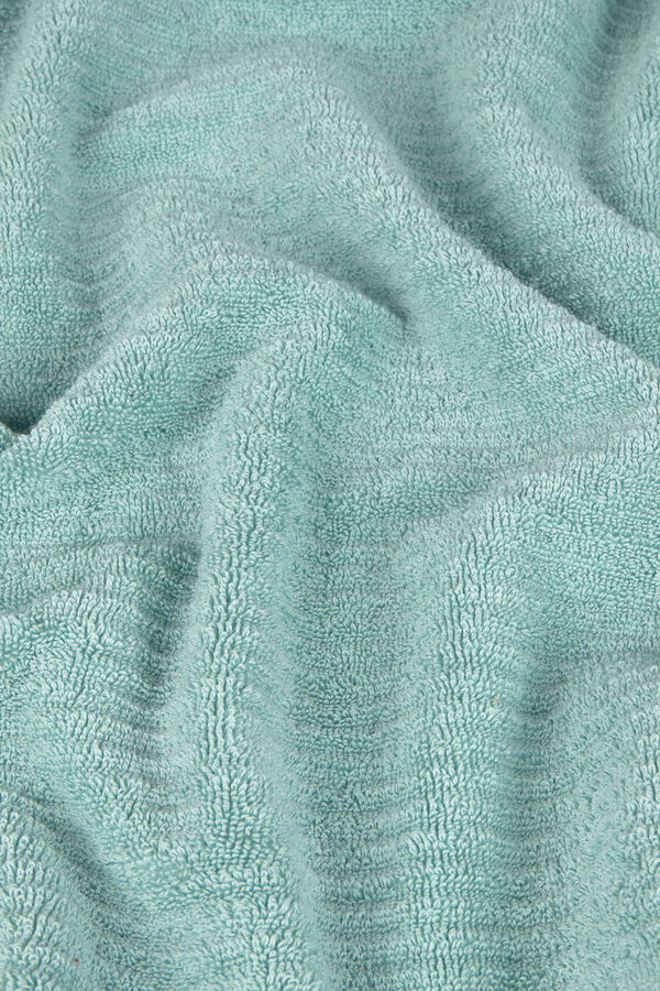 Textura Toalla rizo ondas turquesa