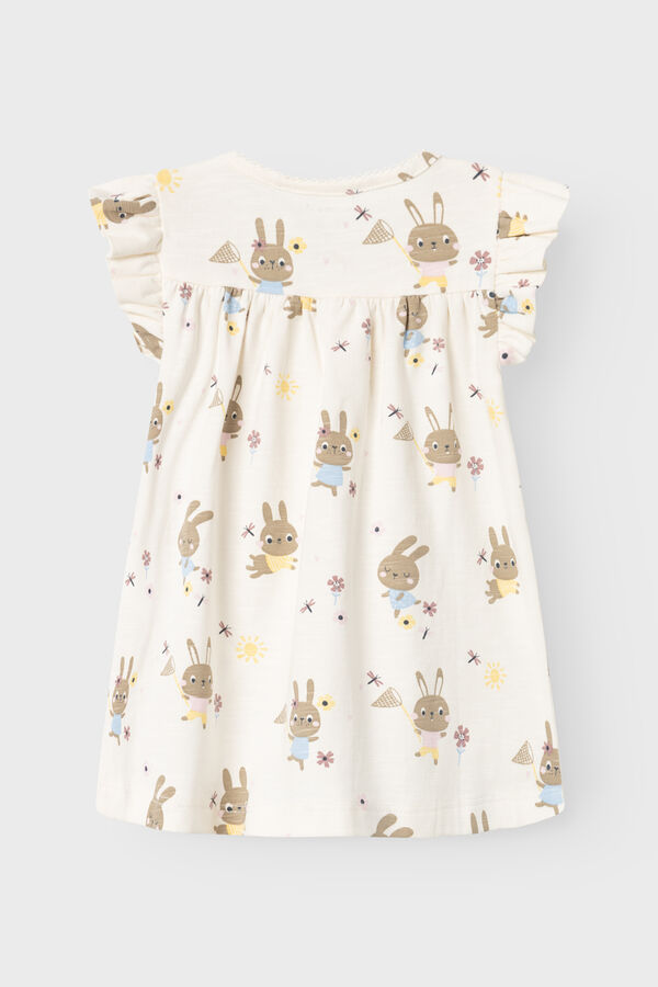 Name it Vestido algod&atilde;o beb&eacute; menina branco