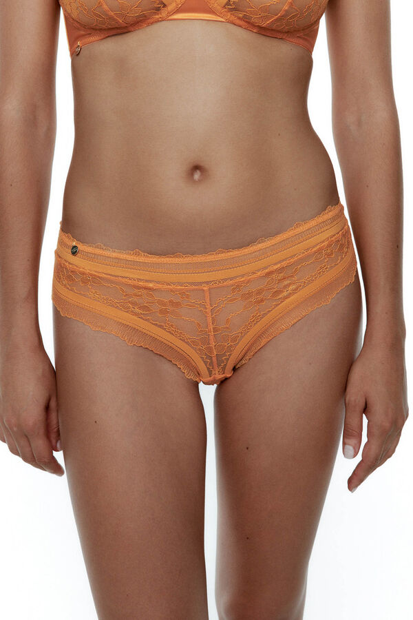 Black Limba Calcinha Ember clássica de renda vermelho