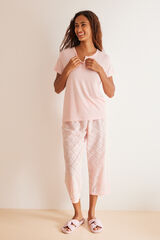 Women'secret Pijama bordado suizo Capri rosa rosa