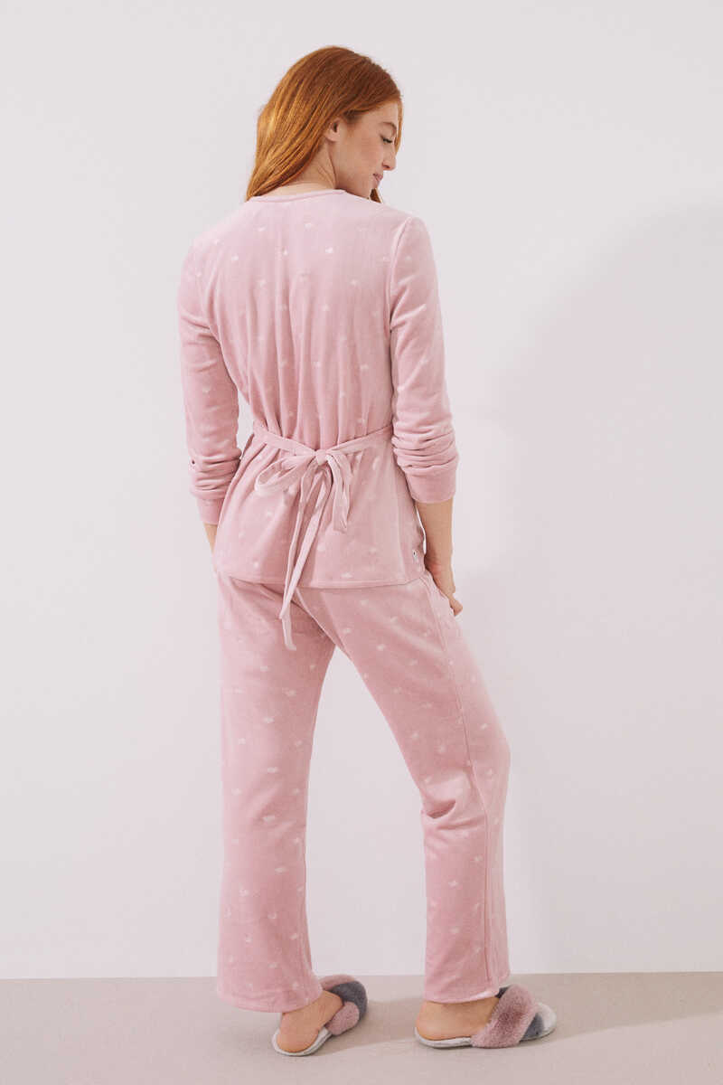 Womensecret Pijama largo envolvente La Vecina Rubia rosa