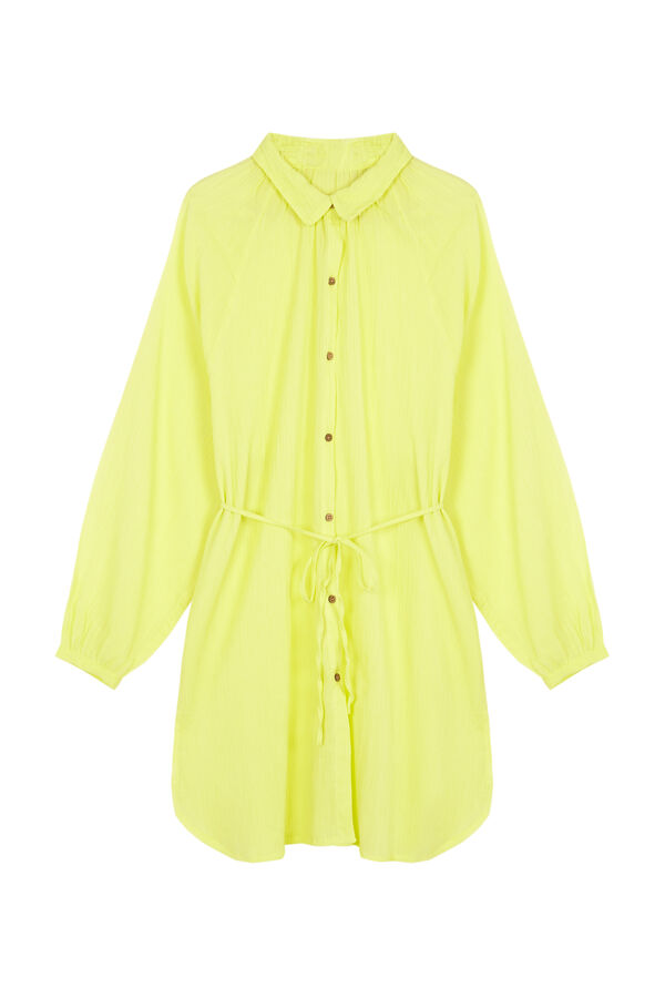 Womensecret T-shirt praia 100% algodão amarela verde