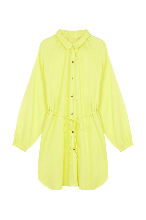 Womensecret T-shirt praia 100% algodão amarela verde