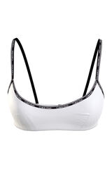 Calvin Klein Parte de arriba de bikini de corpi&ntilde;o Logo Tape. blanco