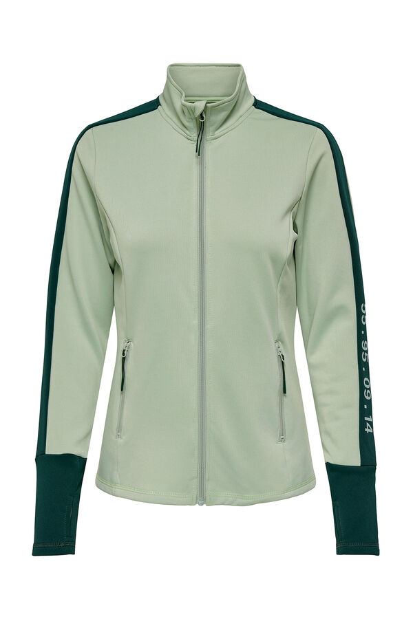 Only Play Chaqueta t&eacute;cnica pu&ntilde;os con abertura turquesa