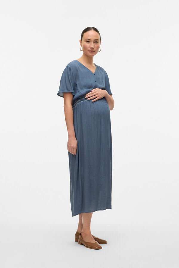Mamalicious Vestido midi maternity y lactancia gris