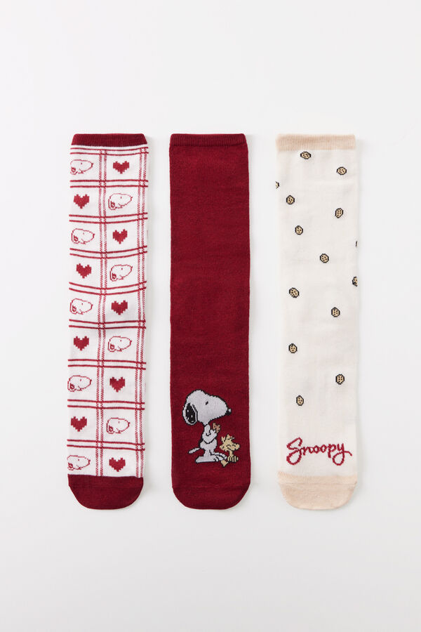 Women'secret Pack 6 calcetines altos Snoopy estampado