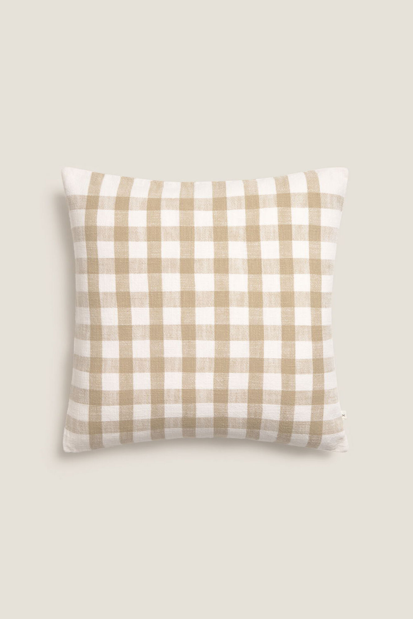 Textura Funda coj&iacute;n algod&oacute;n cuadros