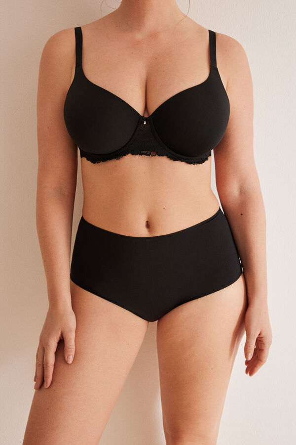 Women'secret Braga alta invisible microfibra&nbsp; negro