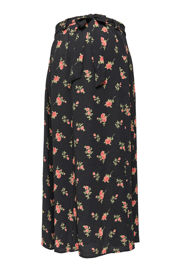 Only Maternity Falda midi maternity negro