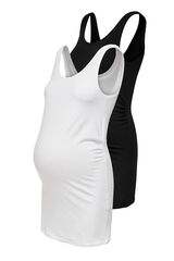 Only Maternity Pack de 2 tops sin mangas maternity negro