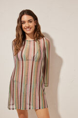 Women'secret Vestida t&uacute;nica raias transparentes estampado