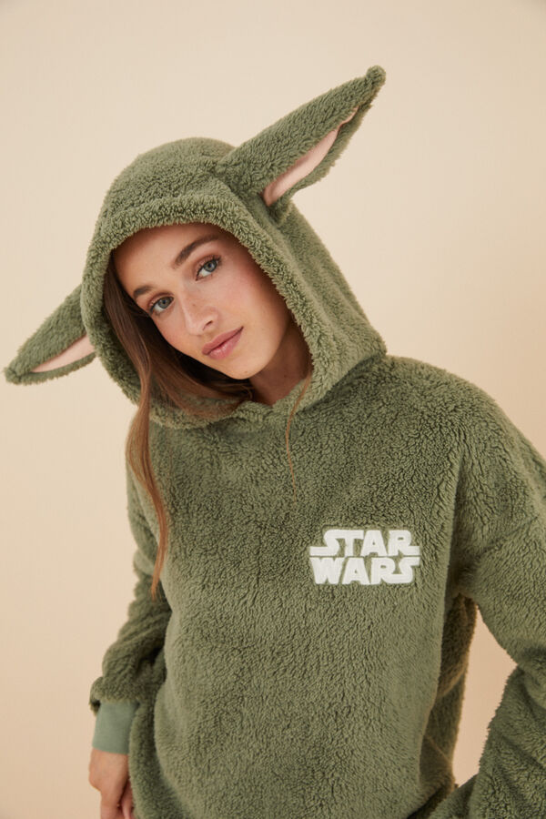 Women'secret Pijama largo Star Wars capucha orejas  kaki