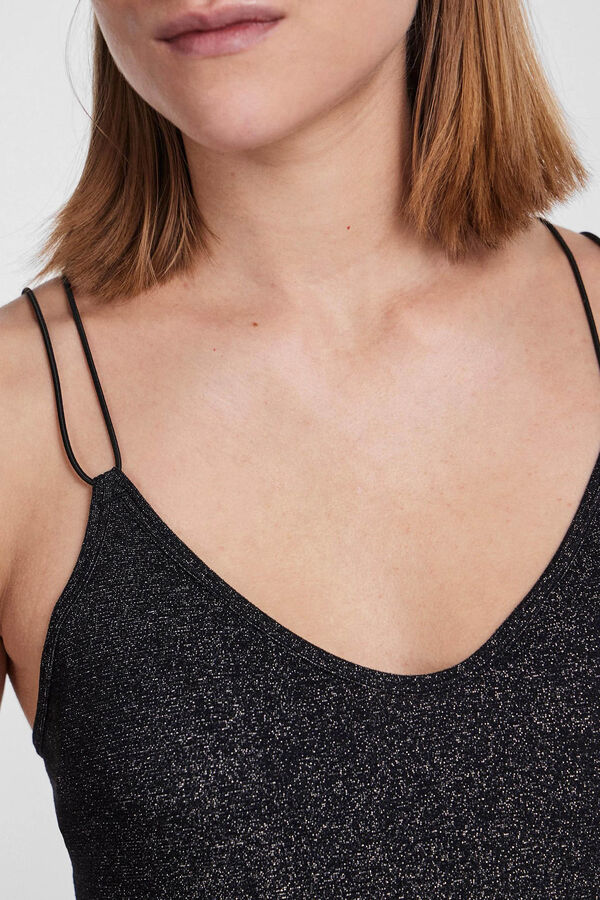 Pieces Body com glitter preto